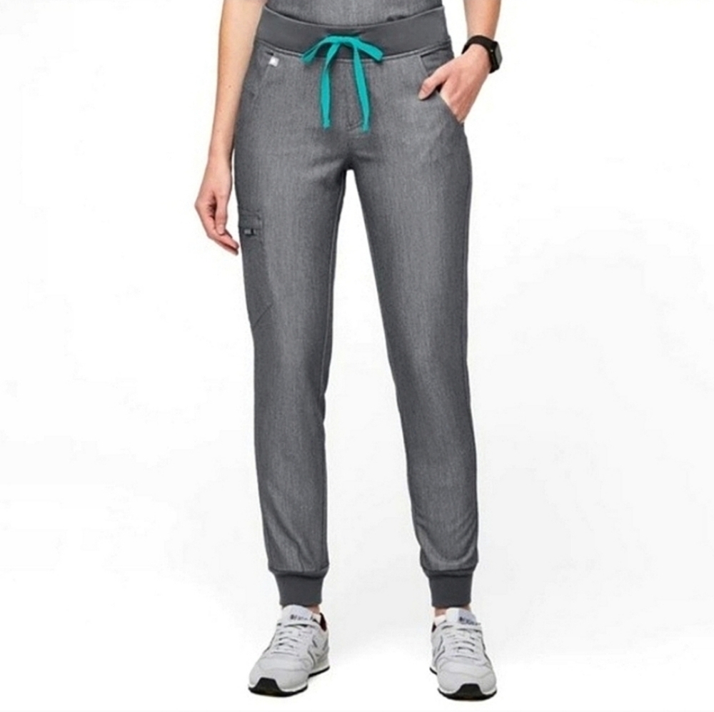 FIGS Zamora Cargo Jogger Scrub Pants Graphite Gray LARGE